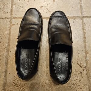 Rockport Men's Sleek Black Leather Loafers